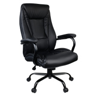 Кресло руководителя Helmi HL-ES10 'Stable', повышенной прочности, экокожа черная, до 250кг