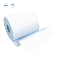 Бумажные полотенца Officeclean H1 в рулоне, 150м, 2 слоя, белые, 6шт/уп