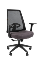 Кресло офисное Chairman 535 ткань, черный/серый, крестовина пластик