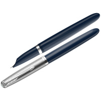 Ручка перьевая Parker '51 Midnight Blue CT', черная, 0,8мм, подарочная упаковка