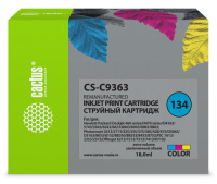 Картридж струйный Cactus CS-C9363 №134, 18мл, цветной