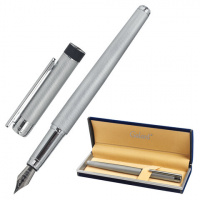 Ручка подарочная перьевая GALANT 'SPIGEL', корпус серебристый, детали хромированные, узел 0,8 мм, 14