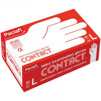 Перчатки латексные хозяйственные Paclan Contact р. L, телесные, 50 пар