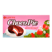 Печенье Lotte Choco-Pie клубника, 168г