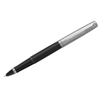 Ручка-роллер Parker Jotter Bond Street Black CT черная, 0.8мм, черный-серебристый корпус