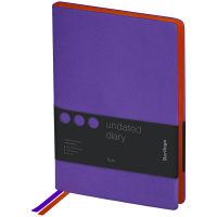 Ежедневник недатированный Berlingo Fuze фиолетовый, А5, 136 листов, кожзам