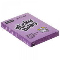 Блок для записей с клейким краем Attache фиолетовый, неон, 51x76мм, 100 листов