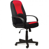 Кресло офисное Brabix City EX-512 ткань, черная-красная, крестовина пластик