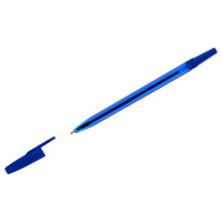 Ручка шариковая СТАММ '049' синяя, 0,7мм, тонированный корпус