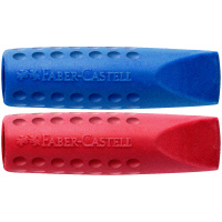 Набор ластиков-колпачков Faber-Castell 'Grip 2001' 2шт., трехгранные, ассорти, пакет