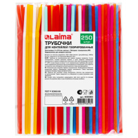 Трубочки для коктейлей Laima цветные, гофрированные, пластиковые, d=5мм, 21см, 250шт/уп