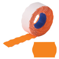 Этикет-лента волнистая Brauberg оранжевые, 22х12мм, 800шт, 5 рулонов