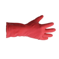 Перчатки резиновые Фрекен Бок р.M, красные, с хлопковым напылением