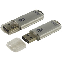 USB флешка Smart Buy V-Cut 32Gb, 15/5 мб/с, серебристый