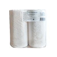 Бумажные полотенца в рулоне, 17м, 2 слоя, белые, 2 рулона, 009724