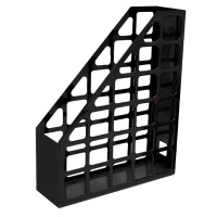Накопитель вертикальный для бумаг Оскол-Пласт А4, 70мм, черный, 9056