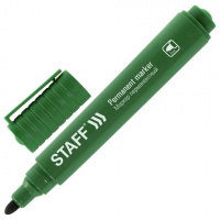 Маркер перманентный Staff Basic Budget PM-125 зеленый, 3мм, круглый наконечник