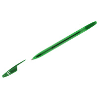 Шариковая ручка Стамм 555 зеленая, 0.7мм, тонированный корпус
