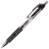Ручка гелевая автоматическая Brauberg Officer черная, 0.5мм