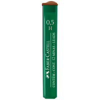 Грифели для механических карандашей Faber-Castell 'Polymer', 12шт., 0,5мм, H