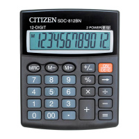 Калькулятор настольный Citizen SDC-812BN черный, 12 разрядов