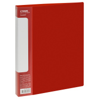 Файловая папка Стамм Стандарт красная, на 40 файлов, 21мм, 600мкм