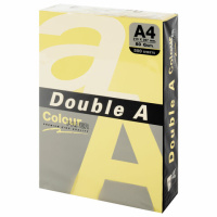 Цветная бумага для принтера Double A пастель желтая, А4, 500 листов, 80 г/м2