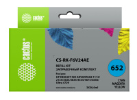 Заправочный набор Cactus CS-RK-F6V24AE многоцветный 3x30мл для HP DJ Ink Adv 1115/2135/3635/3835/453