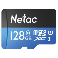 Карта памяти microSDXC 128 ГБ NETAC P500 Standard, UHS-I U1, 90 Мб/с (class 10), адаптер, NT02P500ST