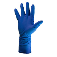 Перчатки латексные Safe And Care High Risk р.М, синие, 25 пар