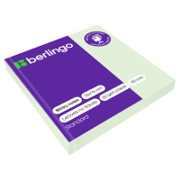 Блок для записей с клейким краем Berlingo Стандарт зеленый, 76х76мм, 100 листов