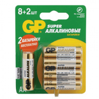 Батарейка Gp Alkaline AA LR06, 1.5В, алкалиновая, 10шт/уп