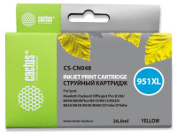 Картридж струйный Cactus CS-CN048, №951XL, 26мл, желтый