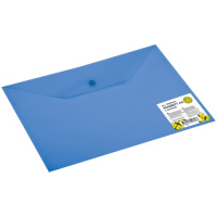 Папка-конверт с кнопкой п/прозр, А4, 0,18мм, Dolce Costo, синий