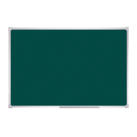 Меловая доска Officespace 90х60см, зеленая, лаковая, магнитная, алюминиевая рамка, полочка