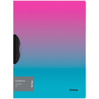 Папка с пластиковым клипом Berlingo 'Radiance' А4, 450 мкм, розовый/голубой градиент