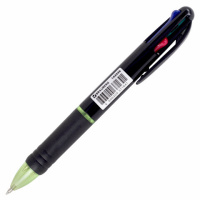 Ручка многоцветная шариковая автоматическая MULTICOLOR 4 ЦВЕТА, 0,7 мм, корпус ассорти, BRAUBERG, 14