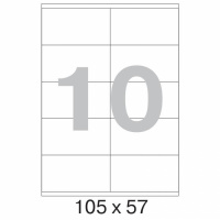Этикетки самоклеящиеся Office Label 105х57мм, белые, 10шт на листе А4, 100 листов