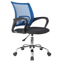 Кресло оператора Helmi HL-M95 R (695) 'Airy', СН, спинка сетка синяя/сиденье ткань TW черная, пиастр