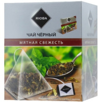 Чай Rioba Мятная свежесть, черный, 20 пирамидок