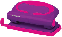 Дырокол Berlingo 'Fuze' 10л., пластиковый, фиолетовый, с линейкой