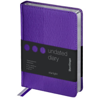 Ежедневник недатированный Berlingo Starlight фиолетовый, А6, 160 листов, кожзам