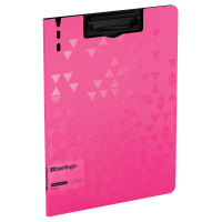 Папка-планшет с зажимом Berlingo 'Neon' А4, пластик (полифом), 1800мкм, розовый неон
