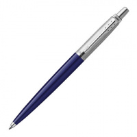 Ручка шариковая PARKER 'Jotter Plastic CT', корпус синий, детали из нержавеющей стали, синяя, R00331