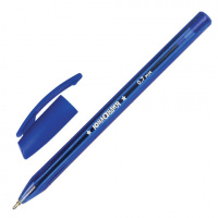 Ручка шариковая масляная ЮНЛАНДИЯ 'Трио', СИНЯЯ, трехгранная, корпус синий, узел 0,7 мм, 143351, OBP