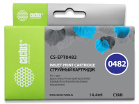 Картридж струйный Cactus CS-EPT0482 T0482 голубой (14.4мл) для Epson Stylus Photo R200/R220/R300/R32