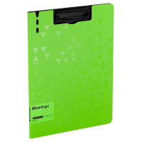 Папка-планшет с зажимом Berlingo 'Neon' А4, пластик (полифом), 1800мкм, зеленый неон