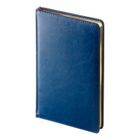 Ежедневник недатированный Альт Sidney Nebraska синий, А4, 136 листов, имитация натуральной кожи
