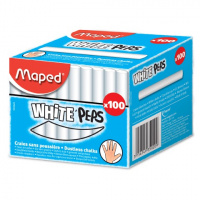 Набор мелков для асфальта Maped White'Peps белые, круглые, 100шт