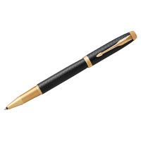 Ручка-роллер Parker IM Premium F, черный/позолоченный корпус, 1931660